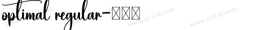 optimal regular字体转换